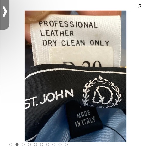 St. John sport leather bomber jacket  worn once - Picture 11 of 12